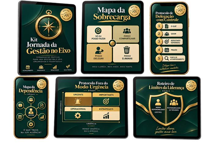 Todos os materiais do Kit Jornada da Gestão no Eixo